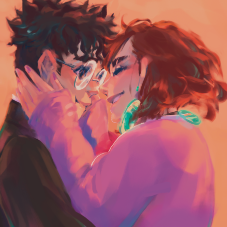 Momo and Okarun from dandadan in love